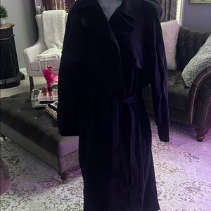 SKIMS Washed Onyx Boyfriend Fleece Trench Coat